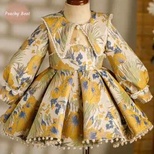 Baby Girl Princess Lace Tutu Dress Toddler Vestido Print Frocks Party Ball Gown - Picture 1 of 15