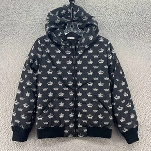 Dolce Gabbana Jacket Girls 9/10 Black White Full Zip Outdoor Hoodie Coat - Picture 1 of 14