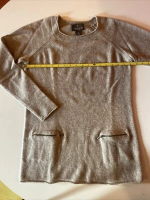 Fenn Wright Manson 100% Cashmere M Tunic Tan Zipper Pockets Excellent  - Image 1 of 4