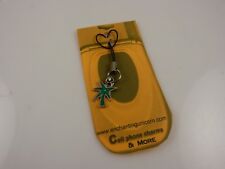 Palm tree green cell phone charm or purse charm strap
