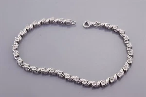 "Brazalete langosta 925 ligado a flores con acento de plata esterlina KRN 7" - Imagen 1 de 6