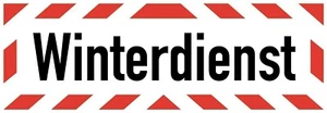 Aufkleber Warn Hinweis "Winterdienst" Warnung Schild Folie selbstklebend - Bild 1 von 1
