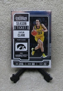 Tarjeta de novato 2024 Contenders METALIZADA COLECCIÓN CAITLIN CLARK boleto de temporada CC2 - Imagen 1 de 2