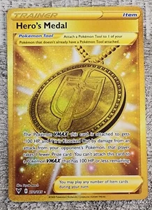 Pokémon TCG Hero's Medal Vivid Voltage 201/185 Holo Secret Rare - Picture 1 of 2