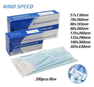 Self Sealing Sterilization Pouch Bags Disposable Dental Sterile Bags Pouches - Image 1 of 4