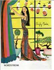 2001 Badgley Mischka Original Magazine Print Ad Beautiful Illustration Colorful
