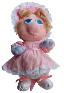 The Muppets BABY MISS PIGGY 12" Plush Soft Toy 1987 Jim Henson World of Wonder - Picture 1 of 7