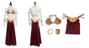 Princess Leia Cosplay Dress Costume Space Battle Bikini Dress Outfit - Picture 1 of 7
