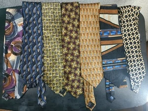 Menge 7 Vintage Herren Seidenkrawatten Tessio Pfeil Croft Kenneth Gordon Rossi Milano Berg - Bild 1 von 4