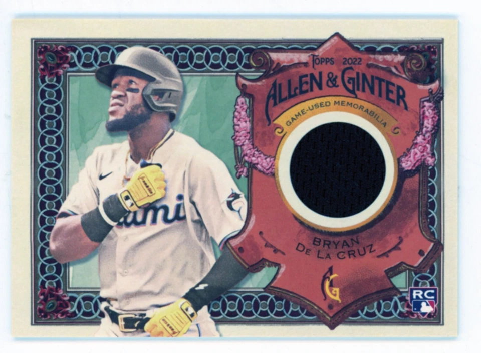 2022 Topps Allen & Ginter Bryan de la Cruz relic baseball insert card - Image 1 of 1