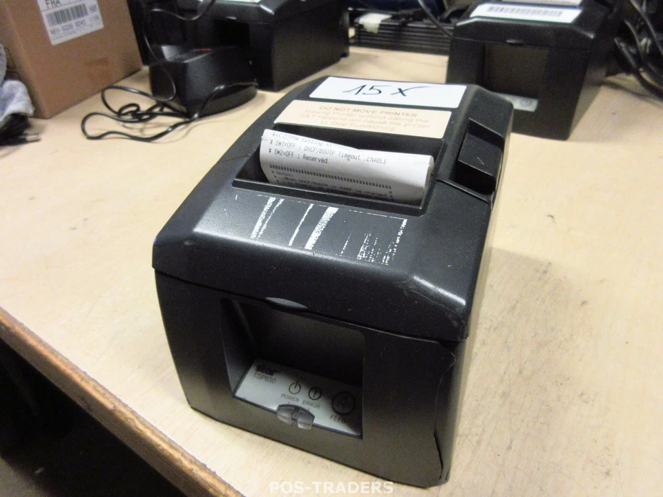 STAR TSP650 Thermal Receipt Ticket POS LAN Printer Drucker Black CRACKED HOUSING - Bild 1 von 2