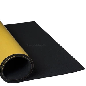 EPDM Zellkautschuk 2mm Stärke 0,5mx0,5m einseitig selbstklebend Moosgummi Matte - Bild 1 von 1