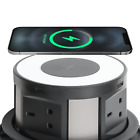 iFans Automatic Pop Up Socket for Worktops, USB C & A Port with Wireless Charger