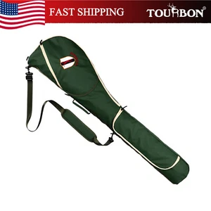 TOURBON Training Golf Club Bag Sunday Travel Padded Strap Lightweight Case in US - Picture 1 of 24