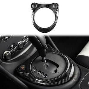 Carbon Fiber Gear Shifter Surround Cover For Nissan 370Z Z34 Automatic 2009-2020 - Foto 1 di 15