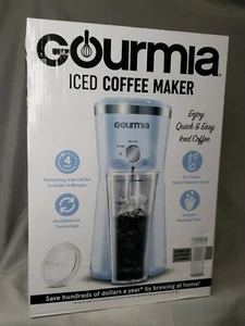Gourmia BLUE Iced Coffee Maker with Brew-Strength Control Reusable Filter - Picture 1 of 7