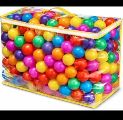 Ball Pit Balls Phthalate Free BPA Free Crush Proof Plastic - 7 Bright Colors in  - Image 1 of 2