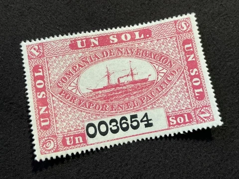 PERU PSNC 1862 Giovanni Patroni Forgery 1 Peso Gummed MNH Reproduction Stamp sv Cover