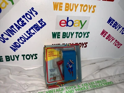 老式 1976 年美国队长 JANEX FLASHMITE FLASHLIGHT 漫威漫画-罕见- — 第 1/4 张图片