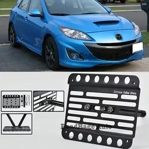 For 10-13 MazdaSpeed 3 Hatch Front Bumper Tow Hook License Plate Mount Bracket - Picture 1 of 6