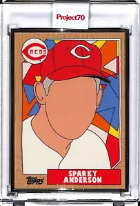 2021 TOPPS PROJECT 70 #261 SPARKY ANDERSON by FUCCI - P70 AP SILVER FRAME 6/51 - Picture 1 of 2