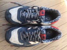 new balance 574 colour block canvas trainers