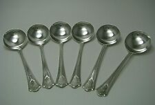 6 HAMILTON by WALLACE STERLING SILVER TABLESPOONS CREAM SOUP SPOONS 1911 Mono KS