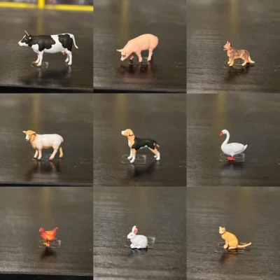 1/64 Diorama Animals Poultry Model City Street Farm Scene Display Props Model - Image 1 of 4
