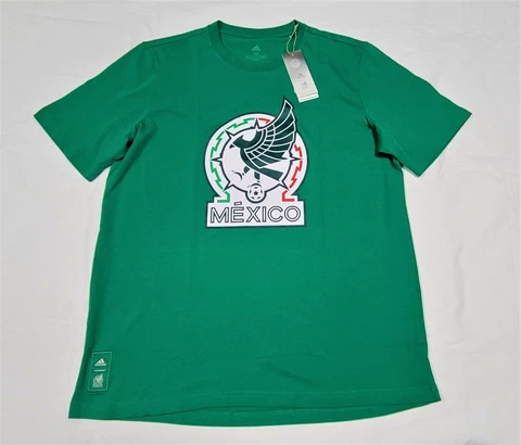 Adidas Men's Team Mexico Soccer Graphic T-shirt DNA FMF HU0283-195 Cover