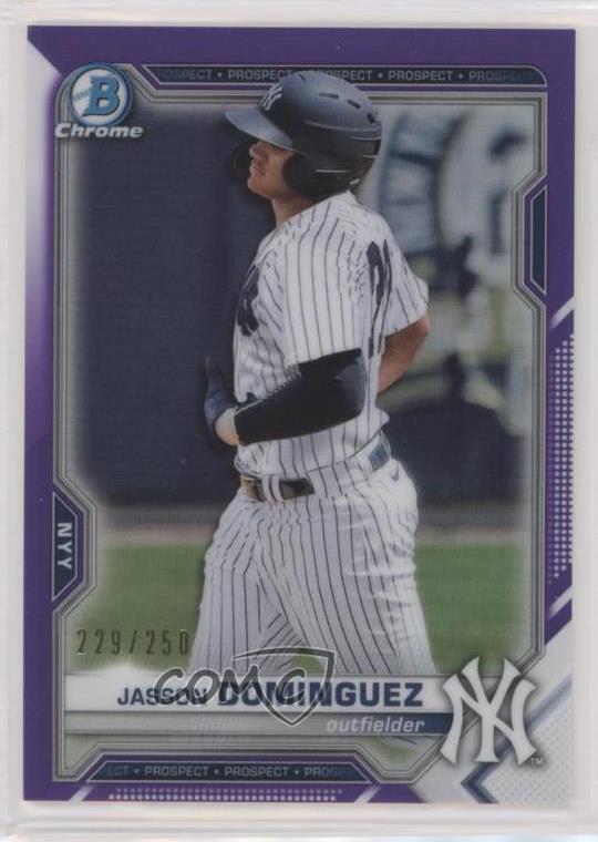 2021 Bowman Chrome Prospects Purple Refractor /250 Jasson Dominguez #BCP-13