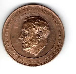 (Pgasteelers1) Medalla inaugural Franklin Roosevelt 1941 - Imagen 1 de 2