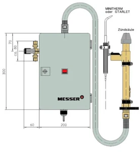 MESSER Gassparer mit elektrischer Zündung 230V, 50/60z *NEU* - Bild 1 von 1