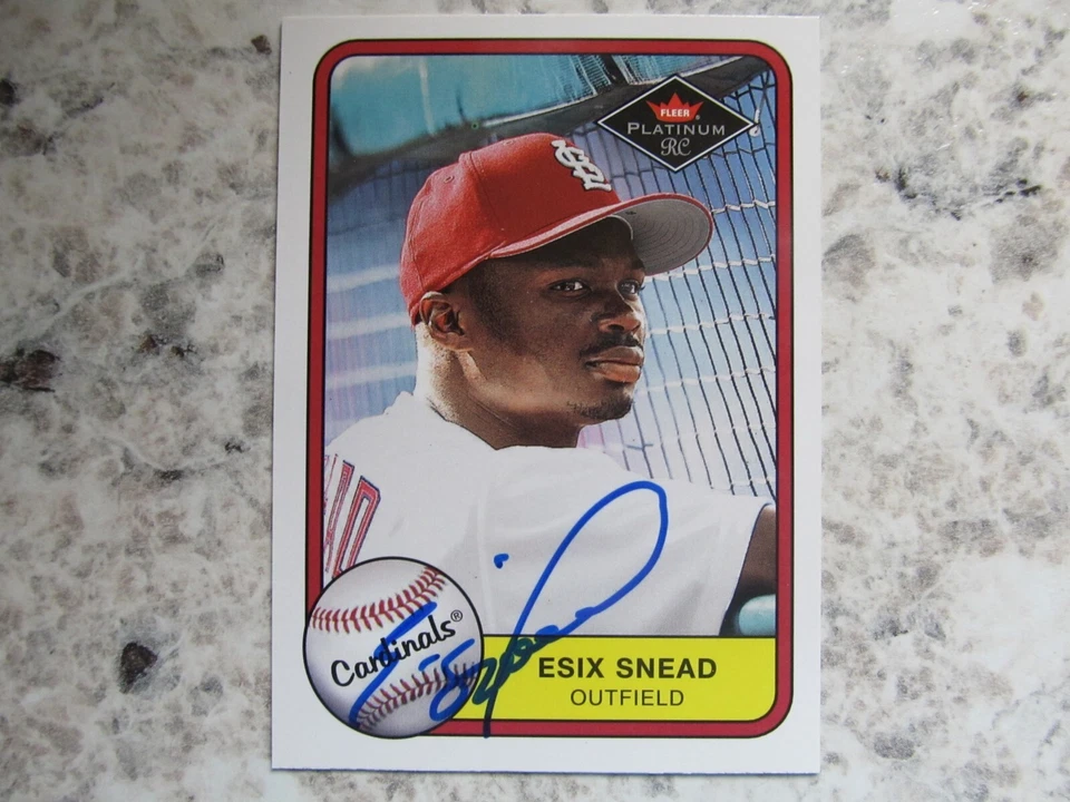 Cardinals Esix Snead Signed Autographed 2001 Fleer Platinum Rookie Card Mint - Image 1 of 1