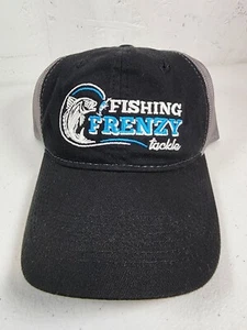 Fishing Frenzy Tackle Black/Gray with Blue/White Stitching Snapback Hat/Cap - Picture 1 of 6