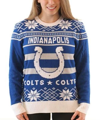 Nuevo suéter feo de Navidad de los Indianapolis Colts de la NFL por comida chatarra mediano Foto 1 de 2