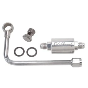Edelbrock 8131 Fuel Inlet Line Kit 3/8" Hard Fuel Line w/ -6 Banjo Nut & Filter - Picture 1 of 3