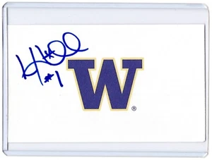 LONZELL HILL NCAA Washington Auto handsigniert signed 3x5 Karteikarte - Bild 1 von 1