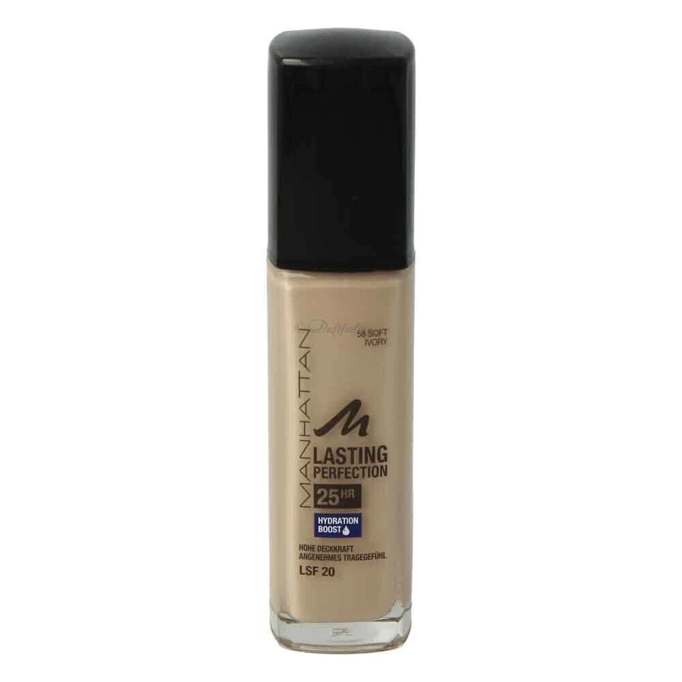 Manhattan Foundation Lasting Perfection 25h 58 Soft Ivory 30 ml - Bild 1 von 1