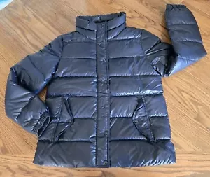 J.Crew Puffer Down/Waterfowl Feather Full Zip Jacket Women's Size M Blue - Picture 1 of 9