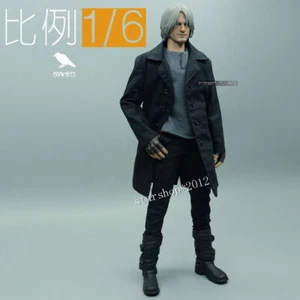 1/6 Man Male Trench coat Suit Black Pants Clothes Toy fit 12'' Phicen Figure Toy - Picture 1 of 5