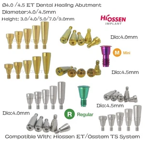 Tapa de pilar de curación dental mini/plataforma regular cubierta tornillo se adapta a Hiossen Osste - Imagen 1 de 45
