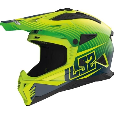 Motorcycle Offroad Helmet S - LS2 MX708 Fast II 2 Duck - Fluorescent Green-Matt - Image 1 of 3