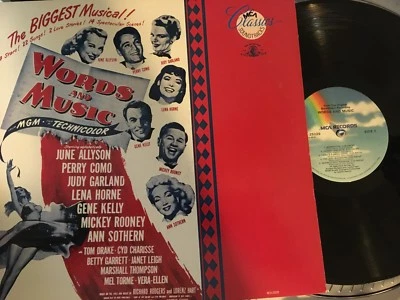Words and Music Soundtrack Judy Garland Mickey Rooney Lena Horne June Allyson EX Foto 1 de 4