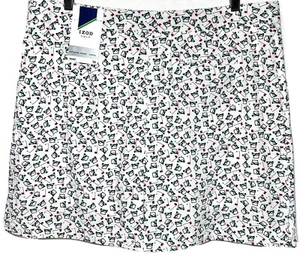 IZOD Golf Women’s Skort White, Golf Carts Print Sun Control Wicking Stretch S 14 - Picture 1 of 12