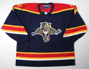 Florida Panthers Vintage CCM Made In Canada NHL Hockey Jersey Size 2XL Blue - Picture 1 of 6