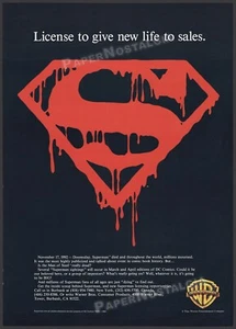 Death of SUPERMAN - Original 1993 Trade AD / poster / Licensing promo ADVERT - Picture 1 of 1