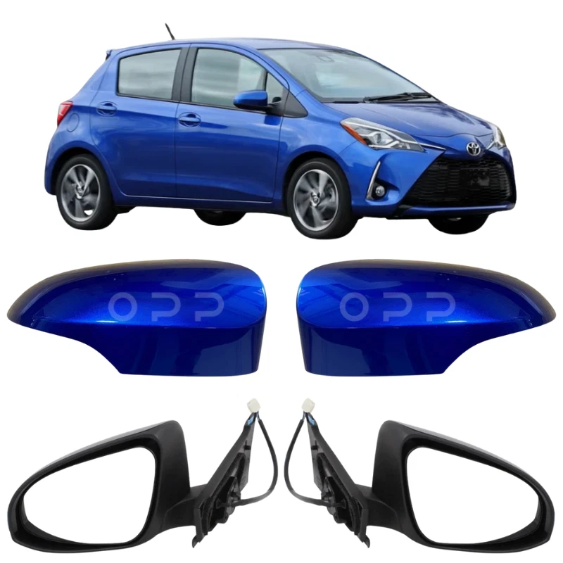 Espejo retrovisor eléctrico pintado azul nebulosa para Toyota Yaris 2011-2019 Foto 1 de 4