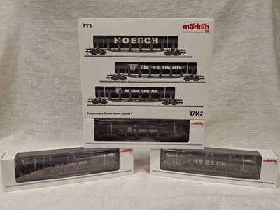 Marklin 47142 HO Scale Stake Car w/ Sections of Pipe Load Set of 3 Train in Box - Image 1 of 4
