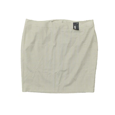 NUEVA Falda Lane Bryant Para Mujer Talla 22 Recta y Lápiz Beige Poliéster Cremallera Pla Foto 1 de 4