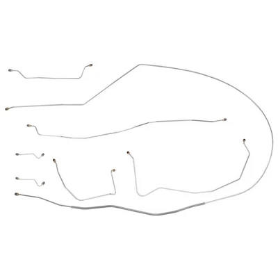 1957 Chevrolet Bel Air Complete Man Drum Brake Line Set Kit Dual Exhaust OE - Image 1 of 4